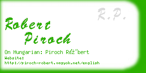 robert piroch business card